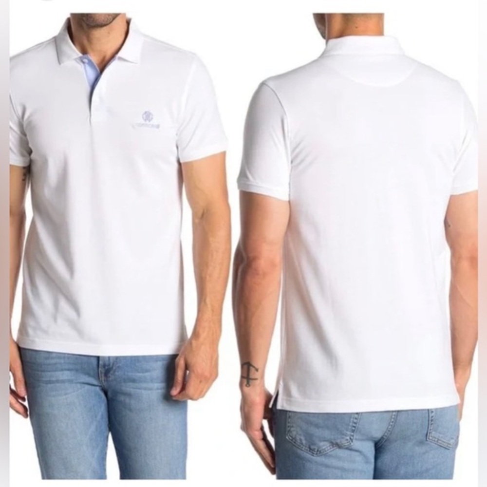 Roberto Cavalli Contrast Trim Polo Shirt-0067